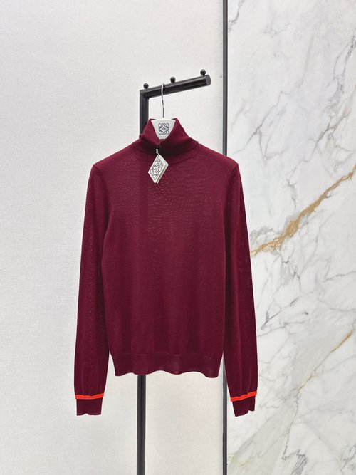 Loewe Warm Collared Wool Sweater for Layering with Outerwear