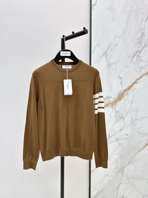 Thom Browne Classic Striped Collared Sweater