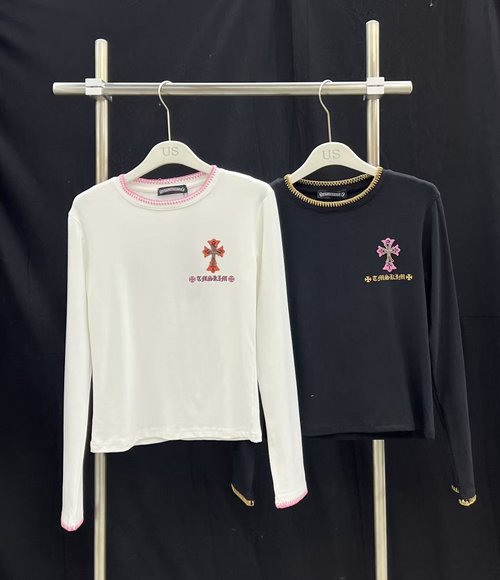 Chrome Hearts Crochet Heavy - industry Metal Cross Graffiti Base - layer Top