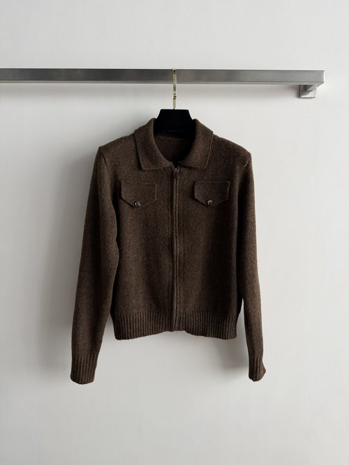 Loro Piana High-Quality Wool Zip Jacket, Subtle Elegance with Practical Features