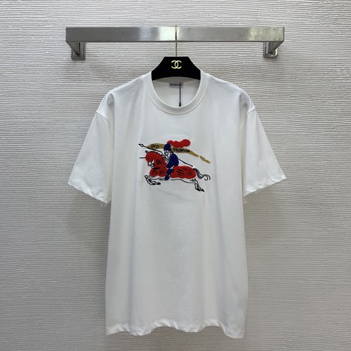 Louis Vuitton High-Quality Embroidered Logo Round-Neck T-Shirt