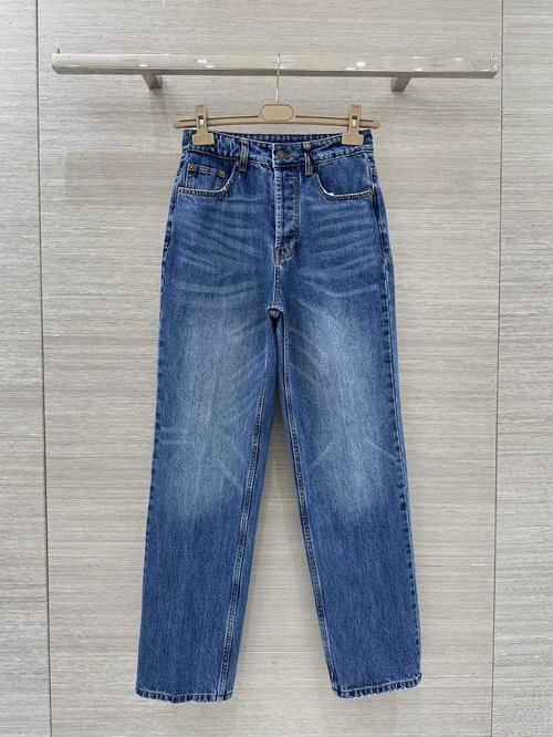 Celine Vintage Distressed Straight Jeans with Premium Custom Craft