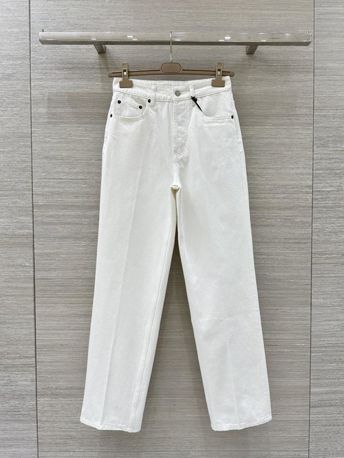 Celine Vintage Distressed Straight Jeans with Premium Custom Craft
