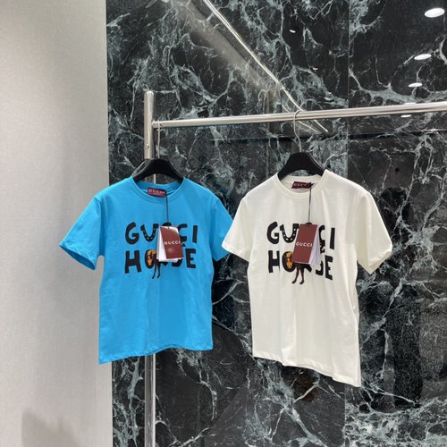 Gucci Letter and Horse Print T-Shirt, A Casual and Stylish Option