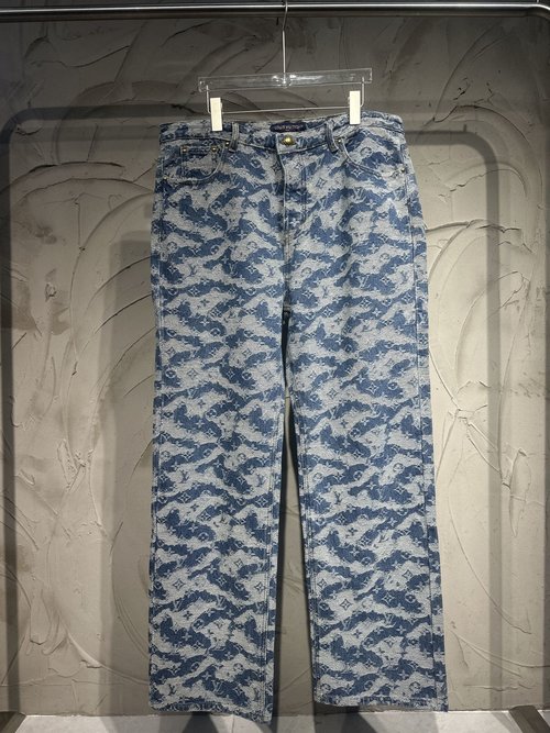 Louis Vuitton Foggy Monogram Jacquard Jeans with Matching Jacket