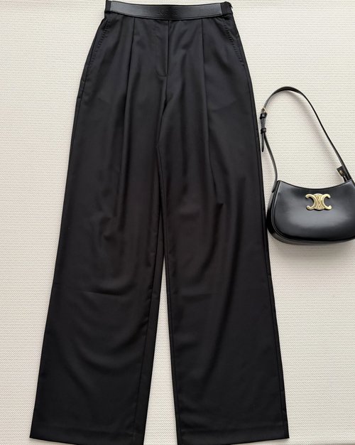 Loro Piana Straight-Leg Dress Pants with Logo Waist Patch