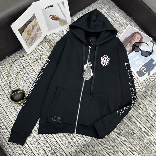 Chrome Hearts Casual Cartoon Zipper Sweatshirt Jacket
