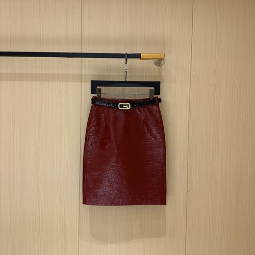 Gucci Leather Skirt with Custom South African Leather