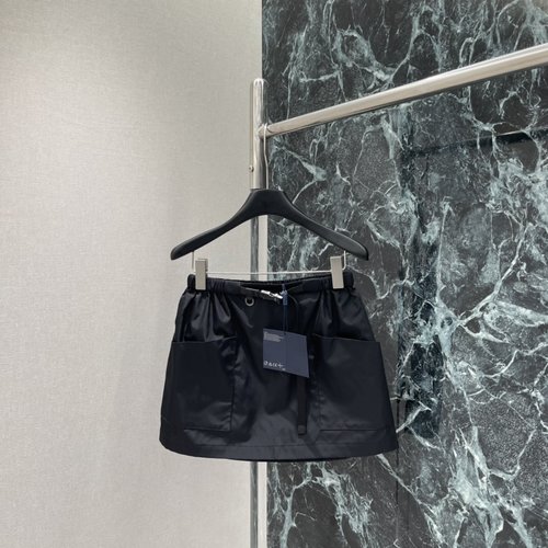 Prada Utility A-Line Skirt with Adjustable Waist