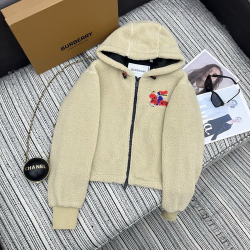 Versace Lamb Wool Teddy Coat with Equestrian Logo