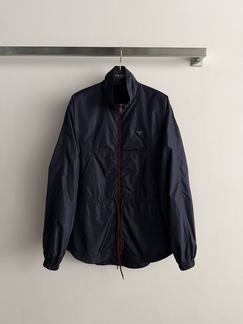 Prada Regenerated Nylon Windbreaker with Triangle Logo