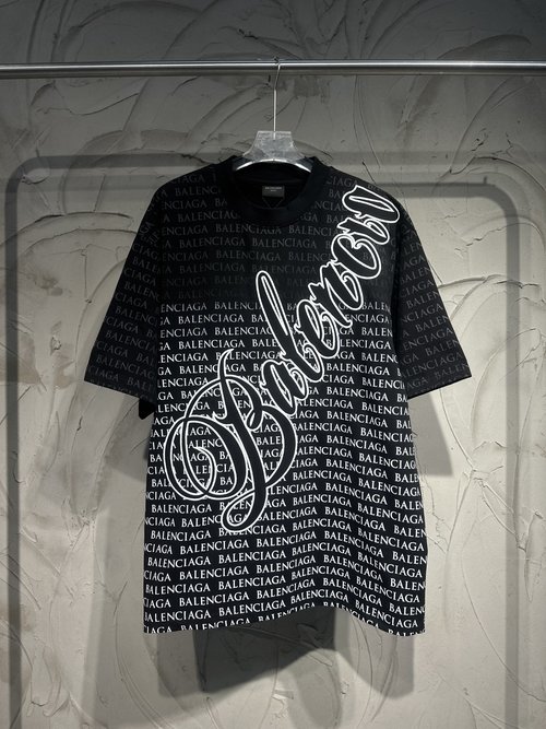 Balenciaga Heavy Cotton Short-sleeved T-shirt with Gradient Print