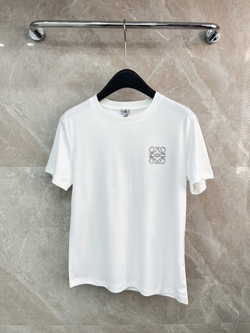 Loewe Stylish Sequined Loose-fit Short-Sleeve T-Shirt for Any Wear