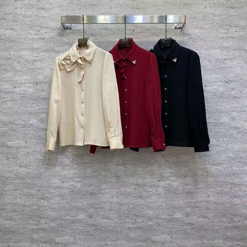 Valentino Breathable Linen-Cotton Shirt with Flower Collar