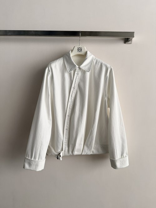 Loro Piana Asymmetrical Denim Shirt with Classic and Deconstructed Design