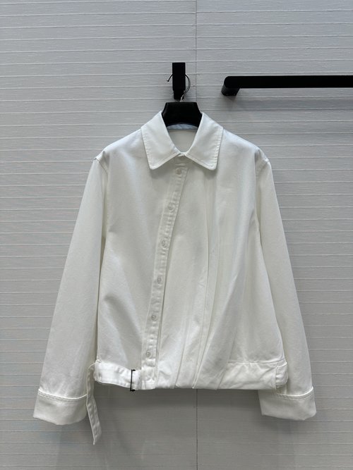 Loewe Deconstructed Denim Jacket with D - Ring Belt