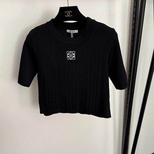 Loewe Logo-Embroidered Short-Sleeved Knit T-Shirt in Many Colors