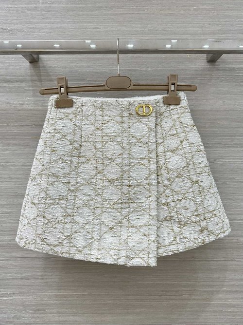 Dior Diana Checked Classic Skort with Tweed Fabric