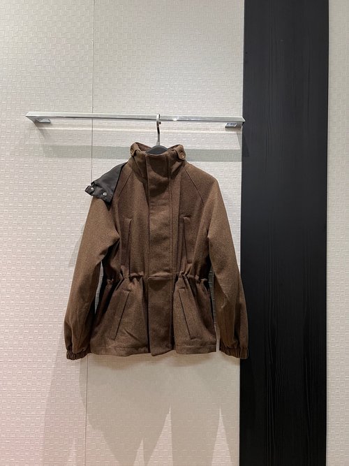 Loro Piana Hooded Double-layer Wool Quilted Jacket with Removable Collar