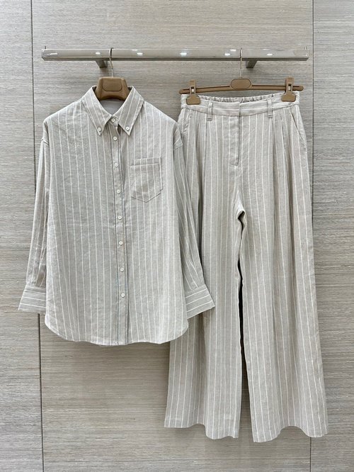 Brunello Cucinelli Refined Linen Shirt and Trousers Pairing for a Polished Look