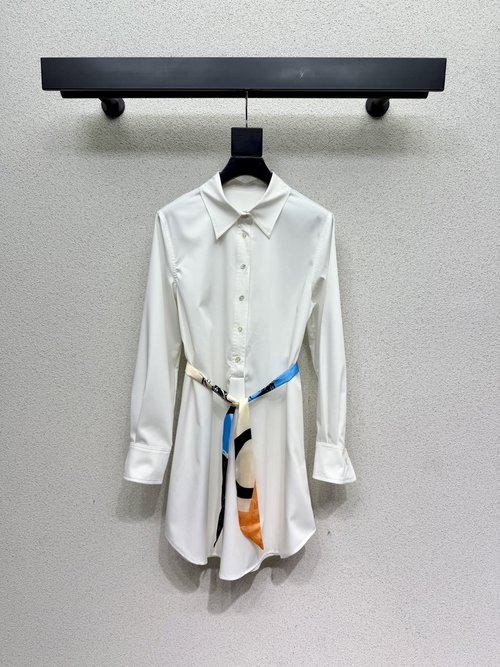 Celine Silk Shirt-Style Dress for Elegant Look