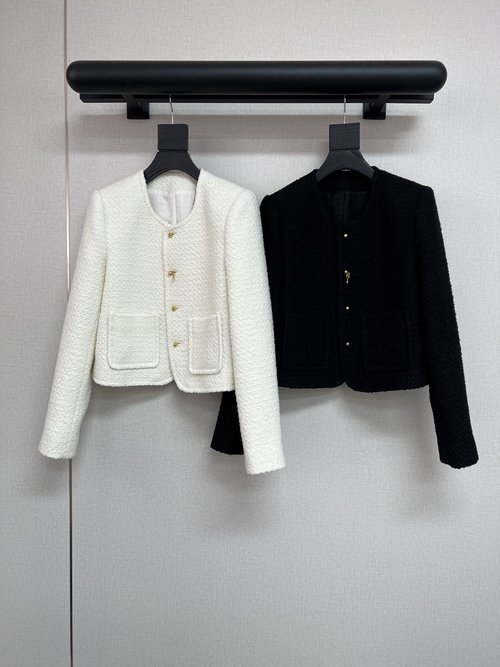 Celine Classic Small Wool Blend Coat with Golden Buttons, Premium Look