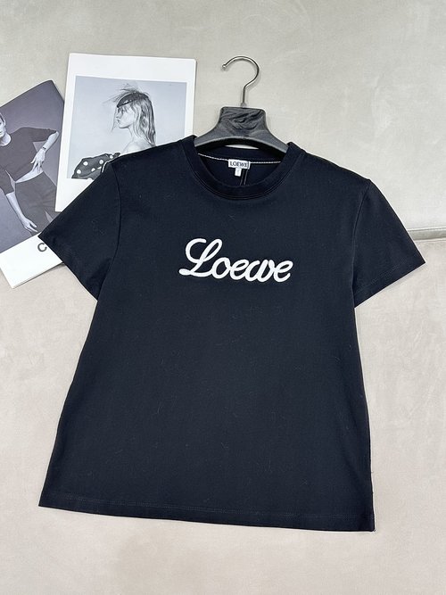 Loewe Collaborative Limited Edition Cotton T-shirt with Contrast Embroidery