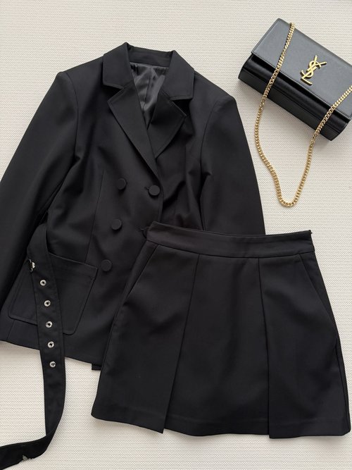Louis Vuitton Formal Military-Style Suit Set with Waist Belt