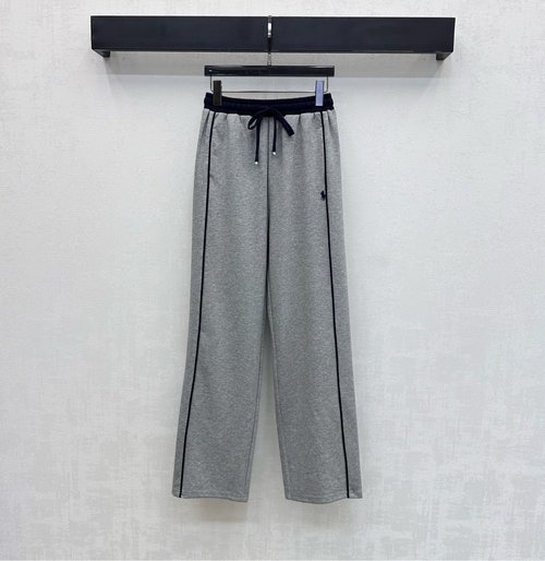 Polo Ralph Lauren Straight-Leg Drawstring Trousers with White Binding