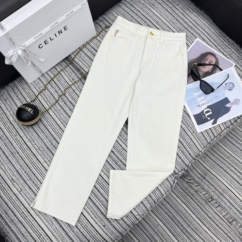 Celine New Embroidery Letter 9-Inch Cigarette Jeans