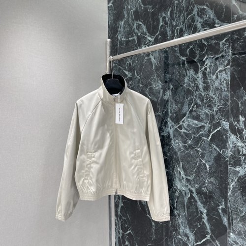 Acne Studios Chic Short Collared Jacket with Brand Embroidery