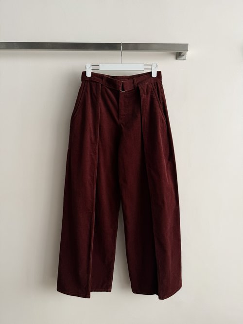 Loewe Corduroy Belted Trousers with Logo for High-Street