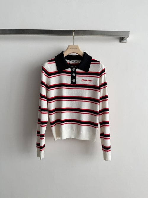 Loro Piana Striped Knitted Polo Shirt with Brand Embroidery