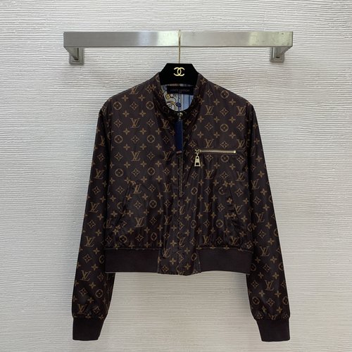 Louis Vuitton Double-sided Reversible Short Collared Jacket with Logo