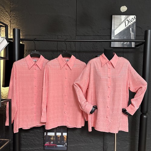 Loewe Custom Jacquard Fabric Stand-collar Shirt in Various Colors