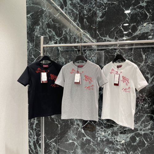 Gucci Pony Embroidery T-Shirt with Brand Logo