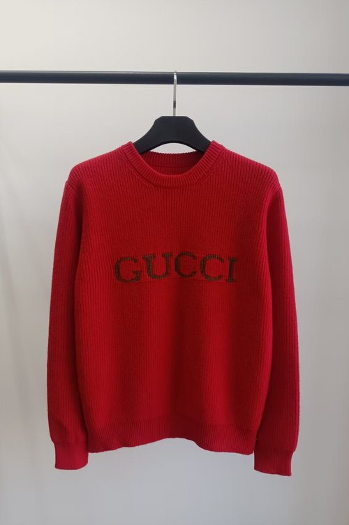 Gucci Wool Blend Knitted Round Neck Sweater