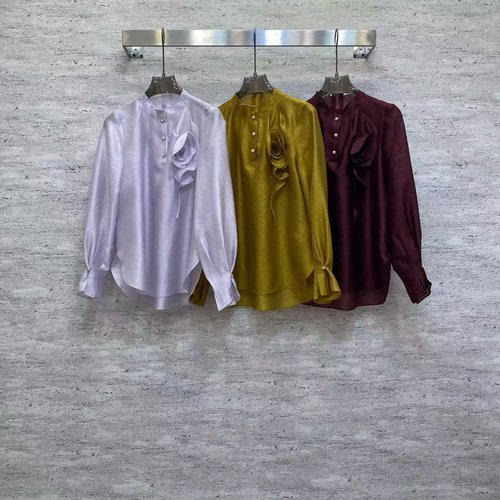 Valentino Elegant Three - color Tencel Shirt