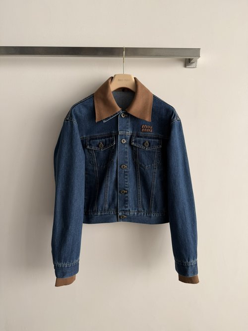 Loro Piana Knitted Denim Jacket with Stitched Logo