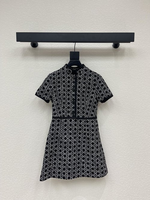 Dior Limited Edition Collared Sleeveless Dress with Tartan Pattern