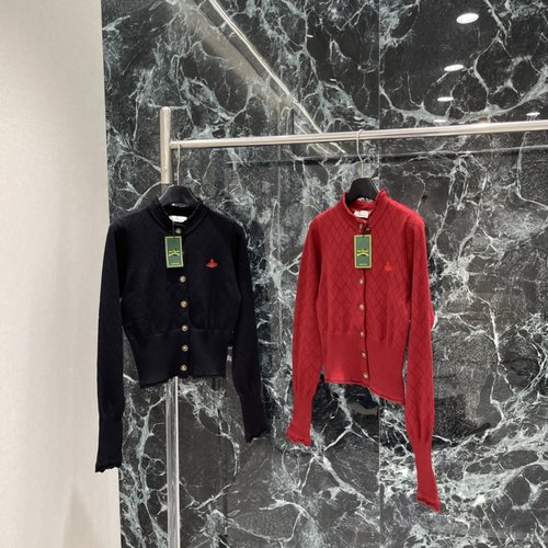 Vivienne Westhood Vintage Checked Knit Cardigan with Embroidered Logo