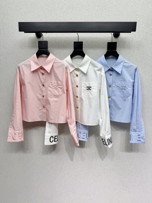 Celine Embroidered Pocket Logo Shirt in Fashion