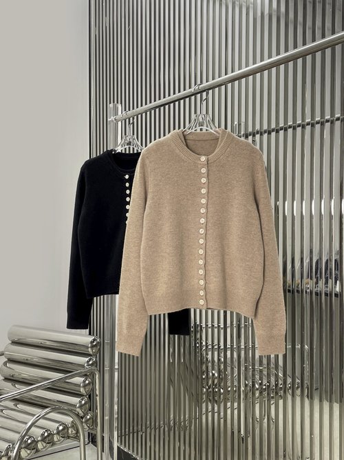 Celine Cashmere Knit Fake Two-Piece Cardigan