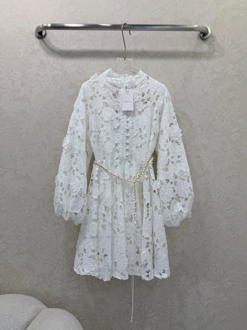 Zimmermann Zimmerman Style Ruffled Collar Flower Dress with Belt