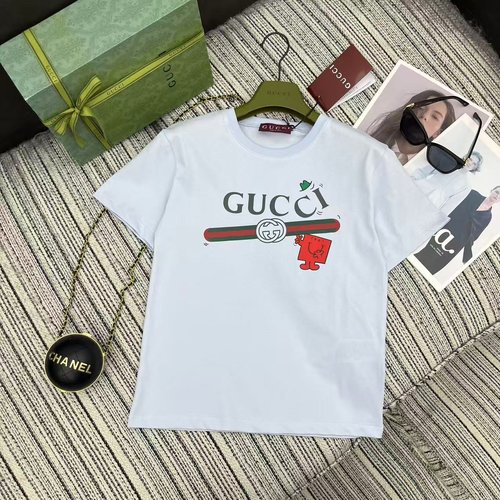 Gucci Spring T-Shirt with Cartoon Print and Webbing
