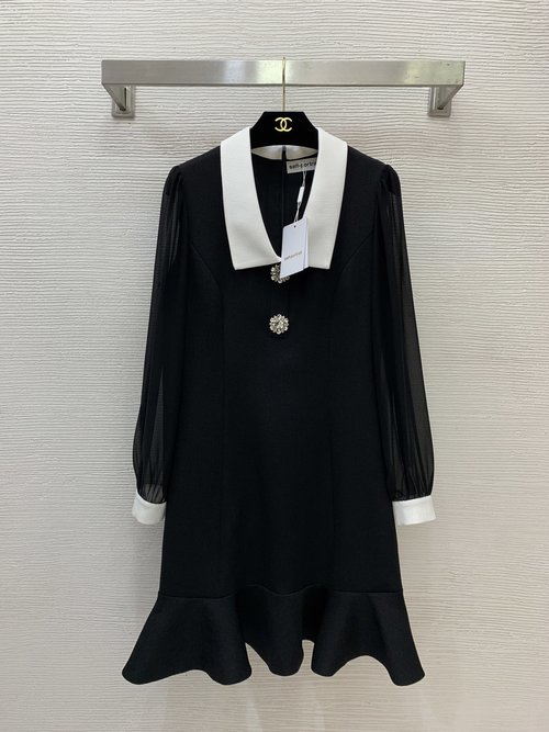 Chanel Sparkling Flower Buttoned Mermaid Dress