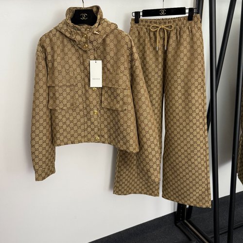 Gucci Cami-printed Knitted Set with Zipper