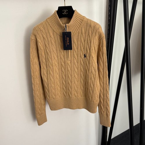 Polo Ralph Lauren New Various Colors Polo Embroidered Stripe Collared Knit Top