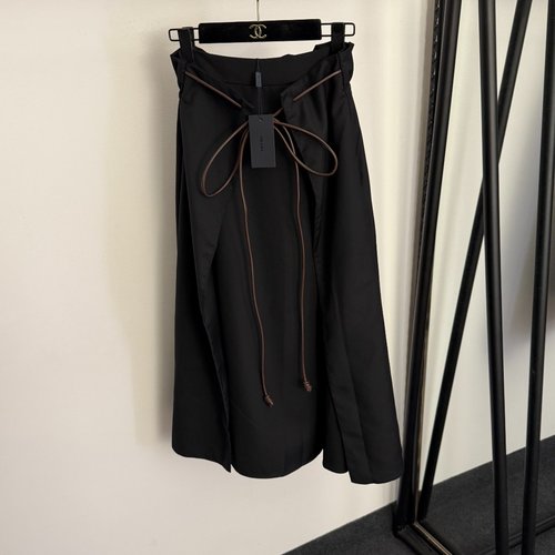 Prada Tethered Waist Black and Blue Skirt