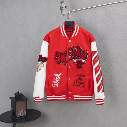Fendi NBA Bull Embroidery Baseball Jacket